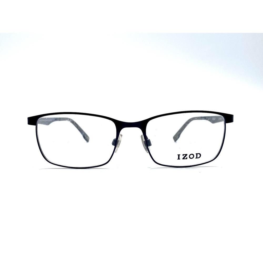New IZOD Blue Metal Rectangular Glasses Grey Temples IZ 2083 54 18 145